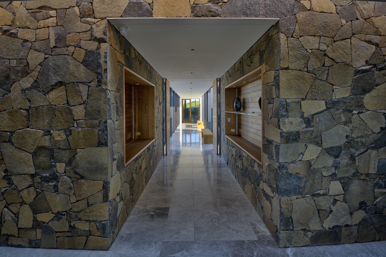 Stone and timber hallway — Kiama